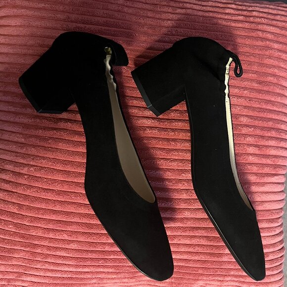 Everlane Shoes - Classy Everlane Day Heel Pumps/Black Suede/New w Box